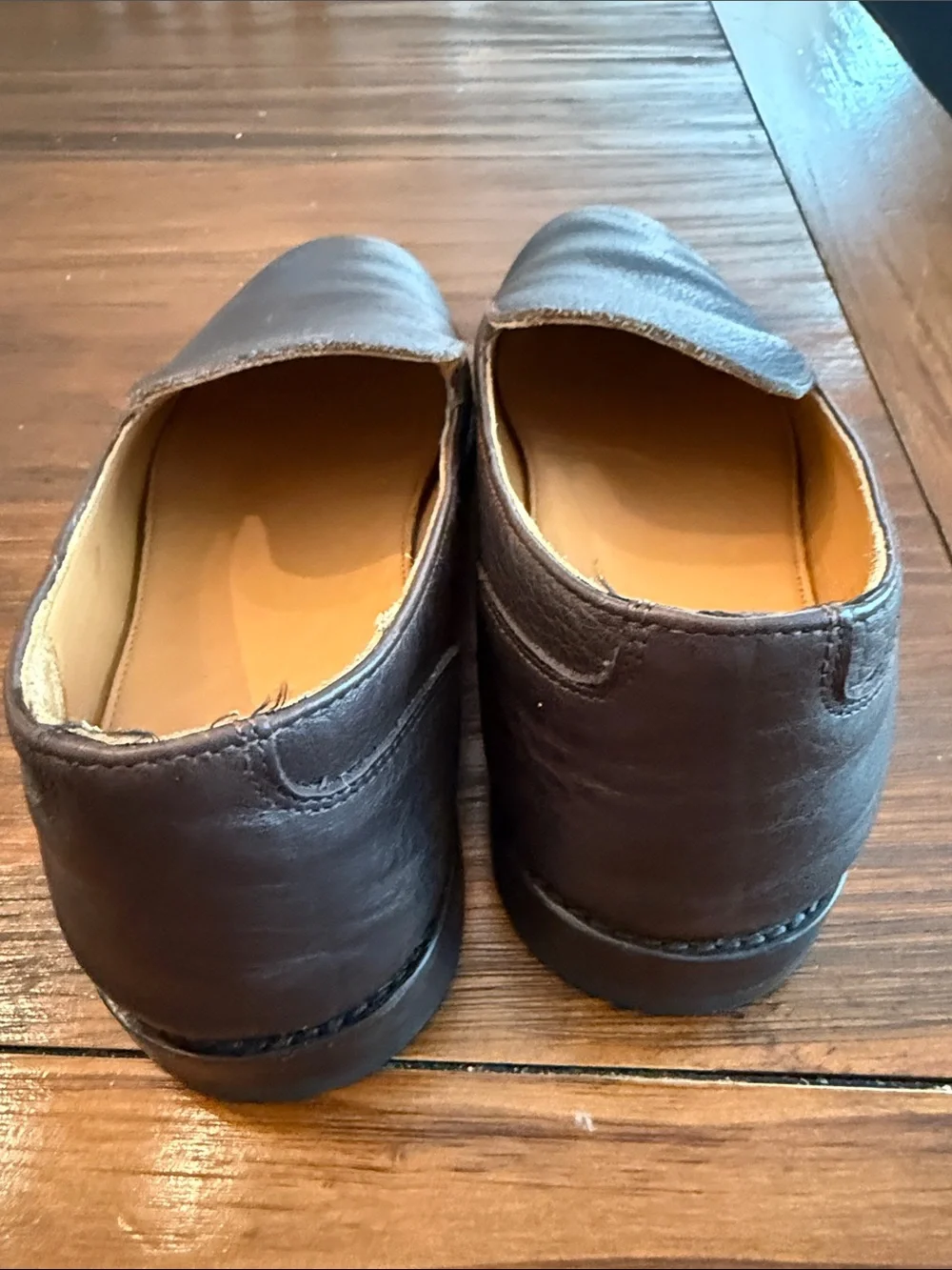 Tecovas Black Leather Slip-On Loafers - Like New